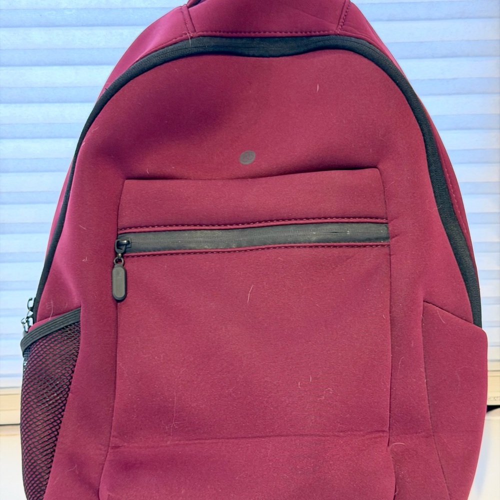 Zella Maroon Backpack with Black Accents